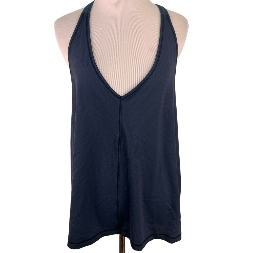 Lululemon Athletica Navy Blue Plunge V-Neck Halter Lightweight Tank